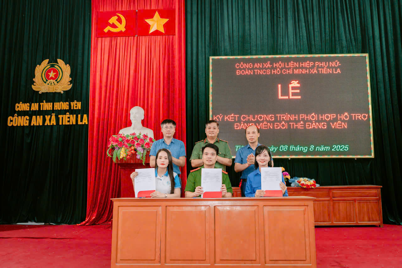 Xã Tiên La tổ chức lễ công bố quyết định thành lập và ra mắt Chi hội Phụ nữ và Chi đoàn công an xã