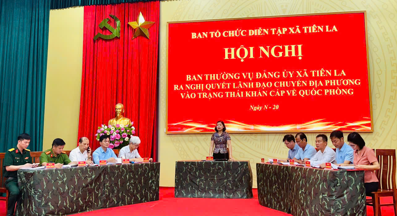 XÃ TIÊN LA TỔ CHỨC LUYỆN TẬP DIỄN TẬP CHIẾN ĐẤU PHÒNG THỦ XÃ NĂM 2026