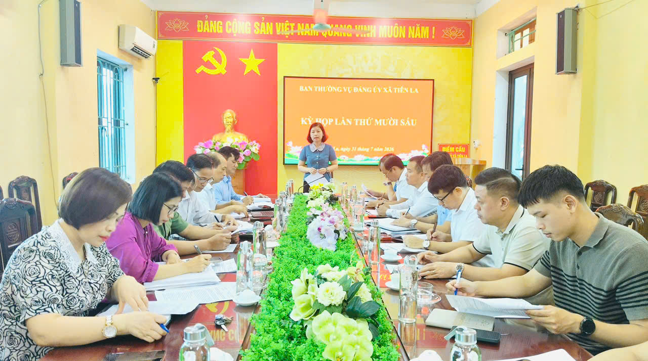 BAN THƯỜNG VỤ ĐẢNG ỦY XÃ TIÊN LA TỔ CHỨC HỘI NGHỊ NGHE VÀ CHO Ý KIẾN VỀ MỘT SỐ NỘI DUNG QUAN TRỌNG