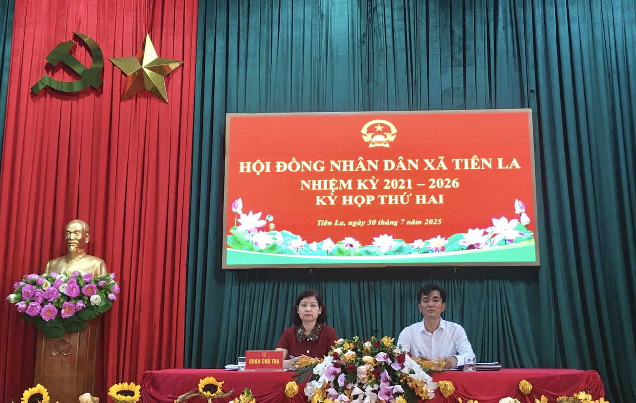 Kỳ họp thứ II, HĐND xã Tiên La nhiệm kỳ 2021-2026 xem xét, thảo luận và thông qua nhiều nghị quyết quan trọng thuộc thẩm quyền