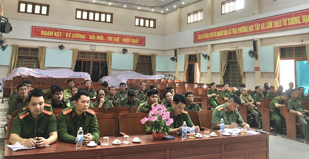 Công an xã Tiên La tổ chức hội nghị sơ kết công tác 6 tháng đầu năm,  triển khai nhiệm vụ 6 tháng cuối năm