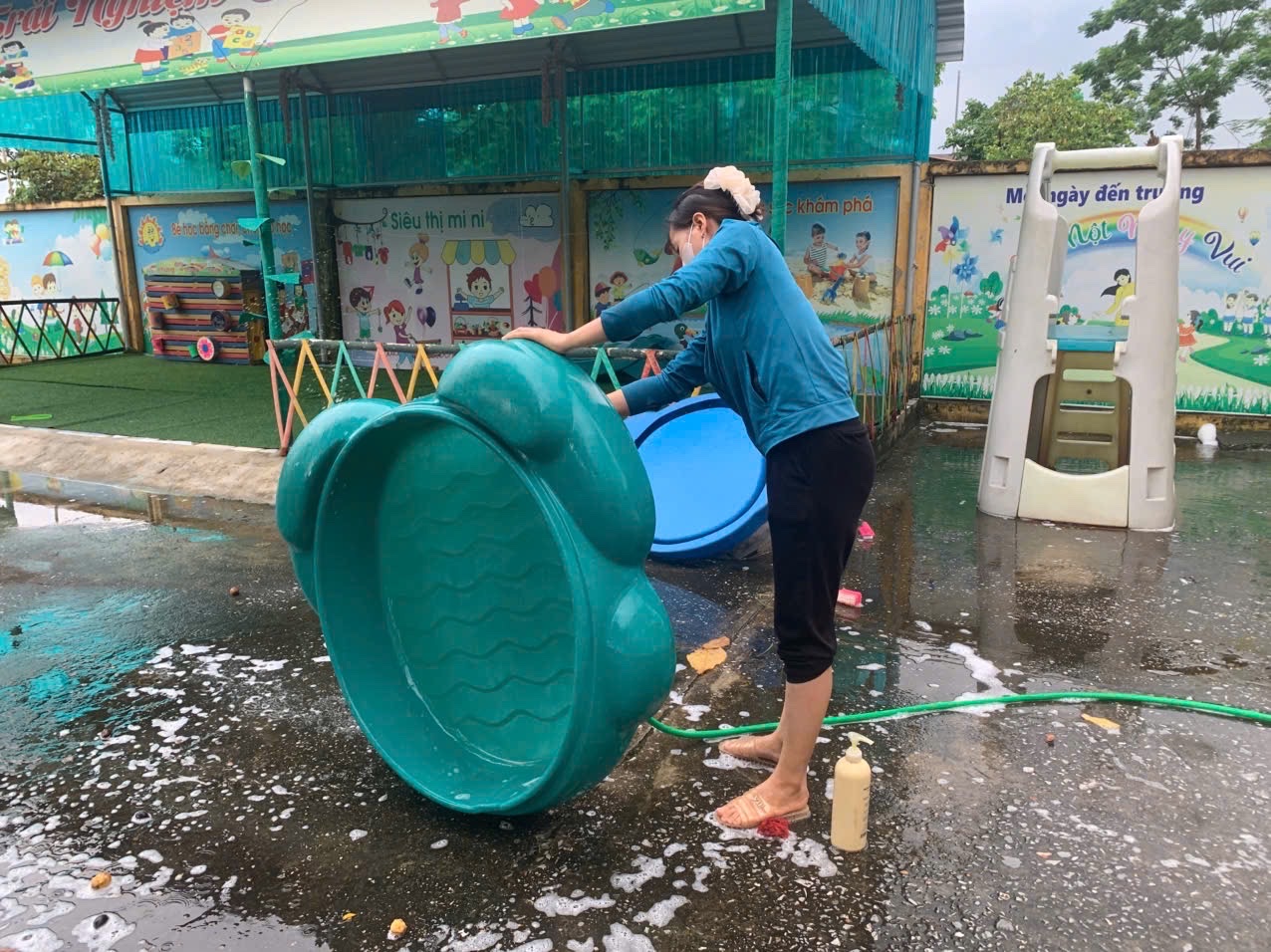 Các trường mầm non trên địa bàn xã Tiên La sẵn sàng  cho ngày hội toàn dân đưa trẻ đến trường