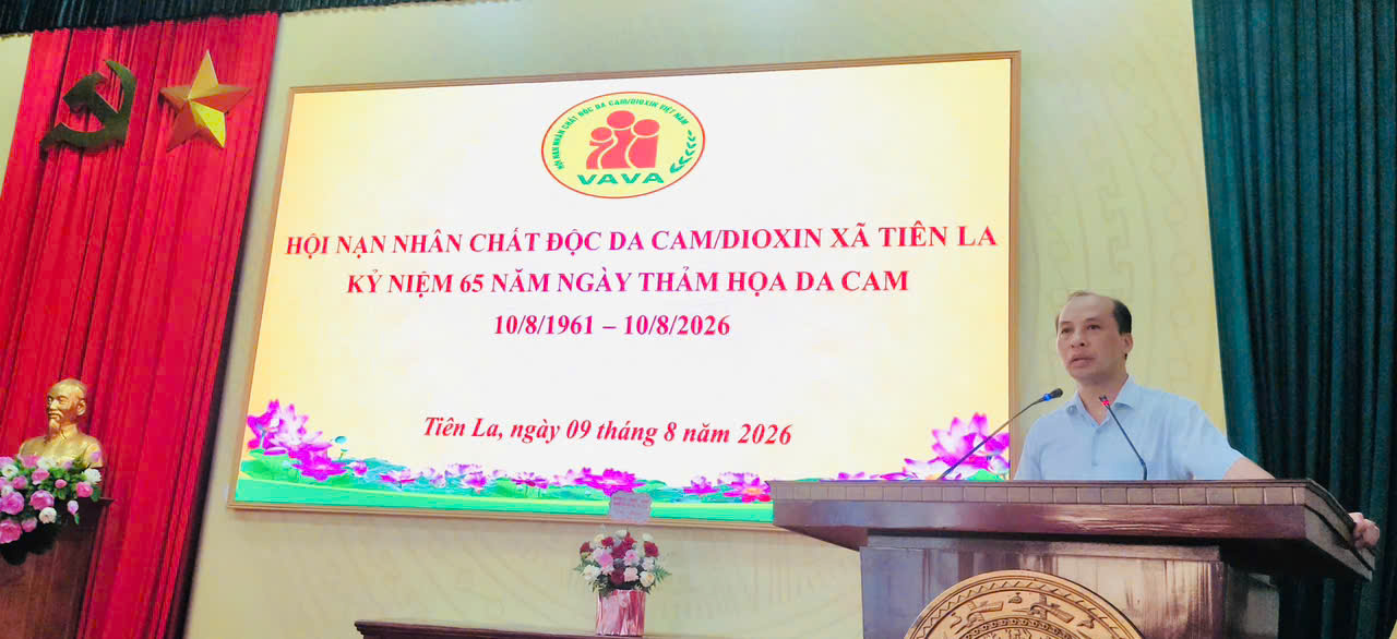 Hội Nạn nhân chất độc da cam/Dioxin xã Tiên La tổ chức kỷ niệm 65 năm “Ngày thảm họa da cam Việt Nam” và trao quà cho nạn nhân chất độc da cam