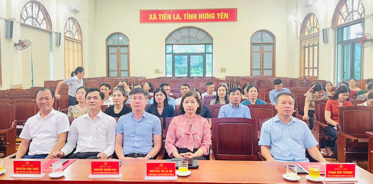 Đảng ủy xã Tiên la tổ chức Hội nghị trực tuyến sơ kết 01 năm 06 tháng triển khai thực hiện Nghị quyết số 57-NQ/TW của Bộ Chính trị