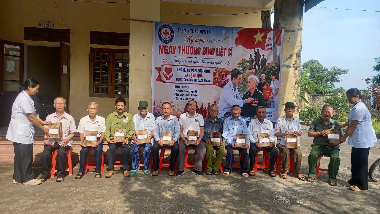 Tổ chức khám sức khỏe miễn phí và tặng quà tri ân đối với người có công với cách mạng nhân kỷ niệm 79 năm Ngày Thương binh - Liệt sĩ (27/7/1947 - 27/7/2026) trên địa bàn xã Tiên La