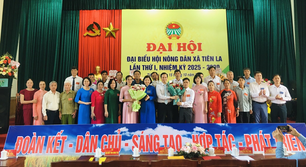 Đại hội đại biểu hội nông dân xã Tiên La lần thứ I, nhiệm kỳ 2025-2030 thành công tốt đẹp