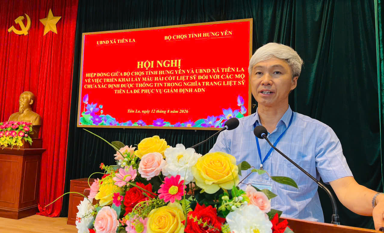 XÃ TIÊN LA HIỆP ĐỒNG TRIỂN KHAI LẤY MẪU HÀI CỐT LIỆT SĨ CHƯA XÁC ĐỊNH ĐƯỢC THÔNG TIN PHỤC VỤ GIÁM ĐỊNH AND.
