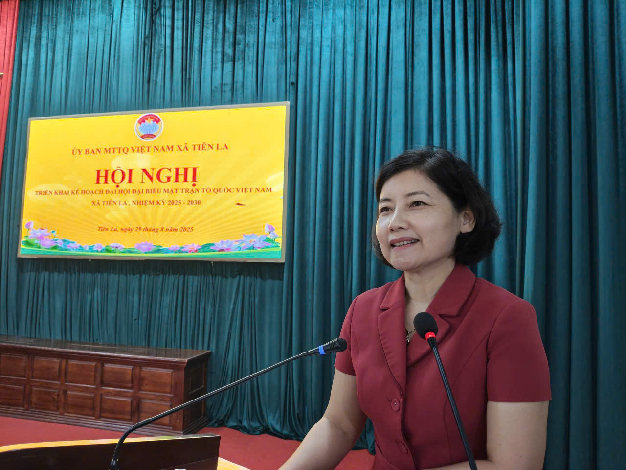 Ban Thường trực Ủy ban MTTQ Việt Nam xã Tiên La tổ chức Hội nghị triển khai kế hoạch tổ chức Đại hội đại biểu MTTQ Việt Nam xã lần thứ nhất, nhiệm kỳ 2025 - 2030