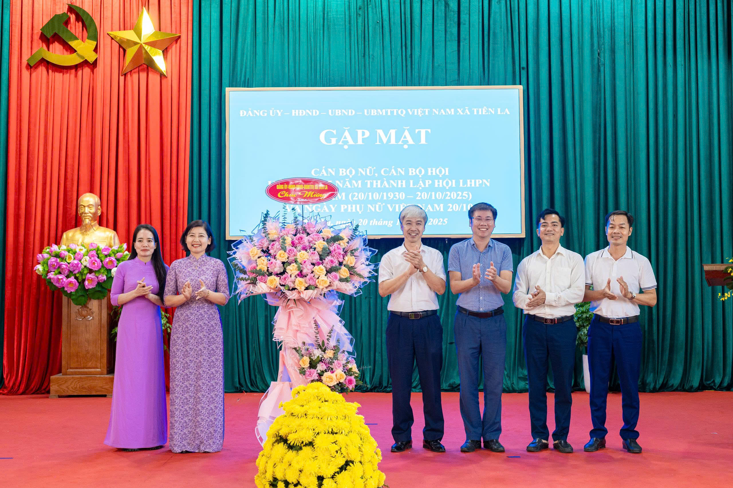 Hội Liên hiệp Phụ nữ (LHPN) xã Tiên La tổ chức gặp mặt cán bộ hội, Kỷ niệm 95 năm Ngày thành lập Hội LHPN Việt Nam (20/10/1930 – 20/10/2025) và Ngày Phụ nữ Việt Nam