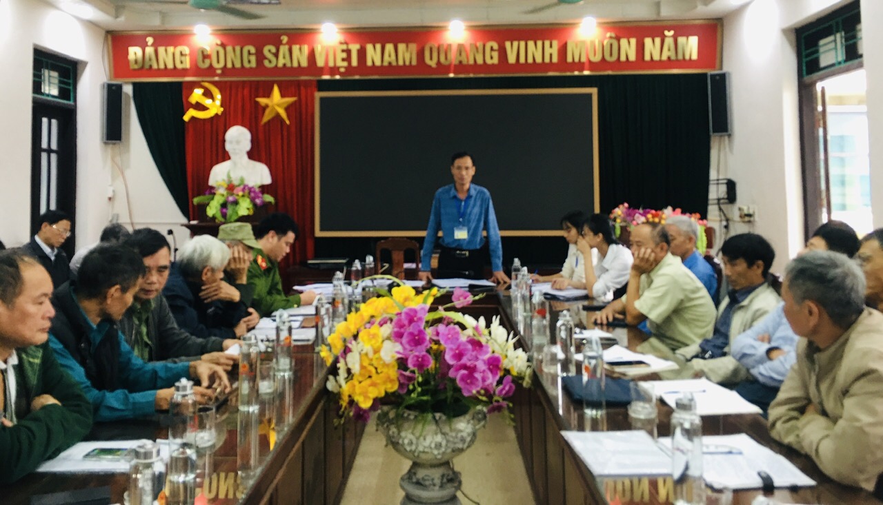 UBND xã  tổ chức Hội nghị triển khai thực hiện Chiến dịch 90 ngày làm giàu, làm sạch cơ sở dữ liệu đất đai