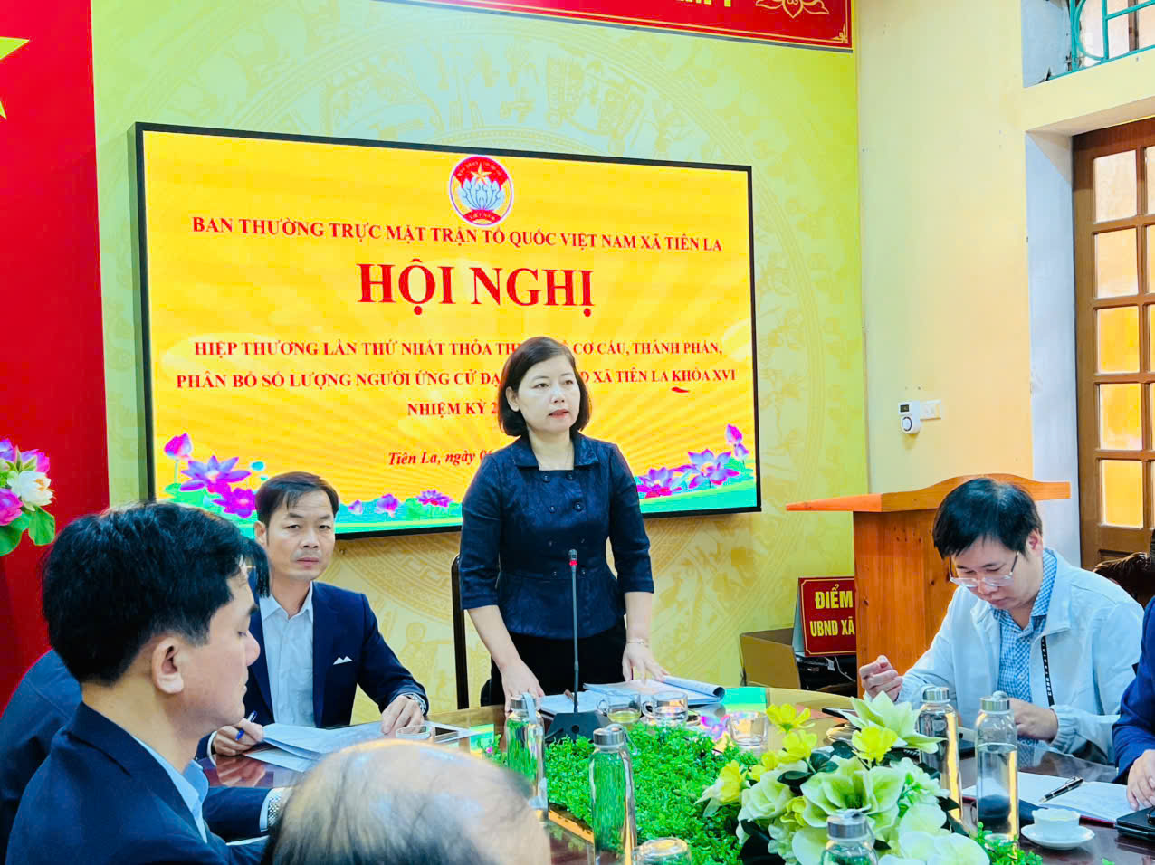 Ban Thường trực Ủy ban MTTQ xã Tiên La tổ chức hội nghị hiệp thương lần thứ Nhất để thỏa thuận về cơ cấu, thành phần, số lượng người ứng cử đại biểu HĐND xã lần thứ nhất, nhiệm kỳ 2026-2031