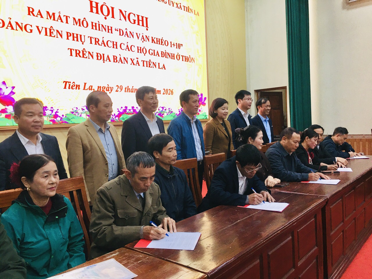 Xã Tiên La  Ra mắt mô hình dân vận khéo 1+10