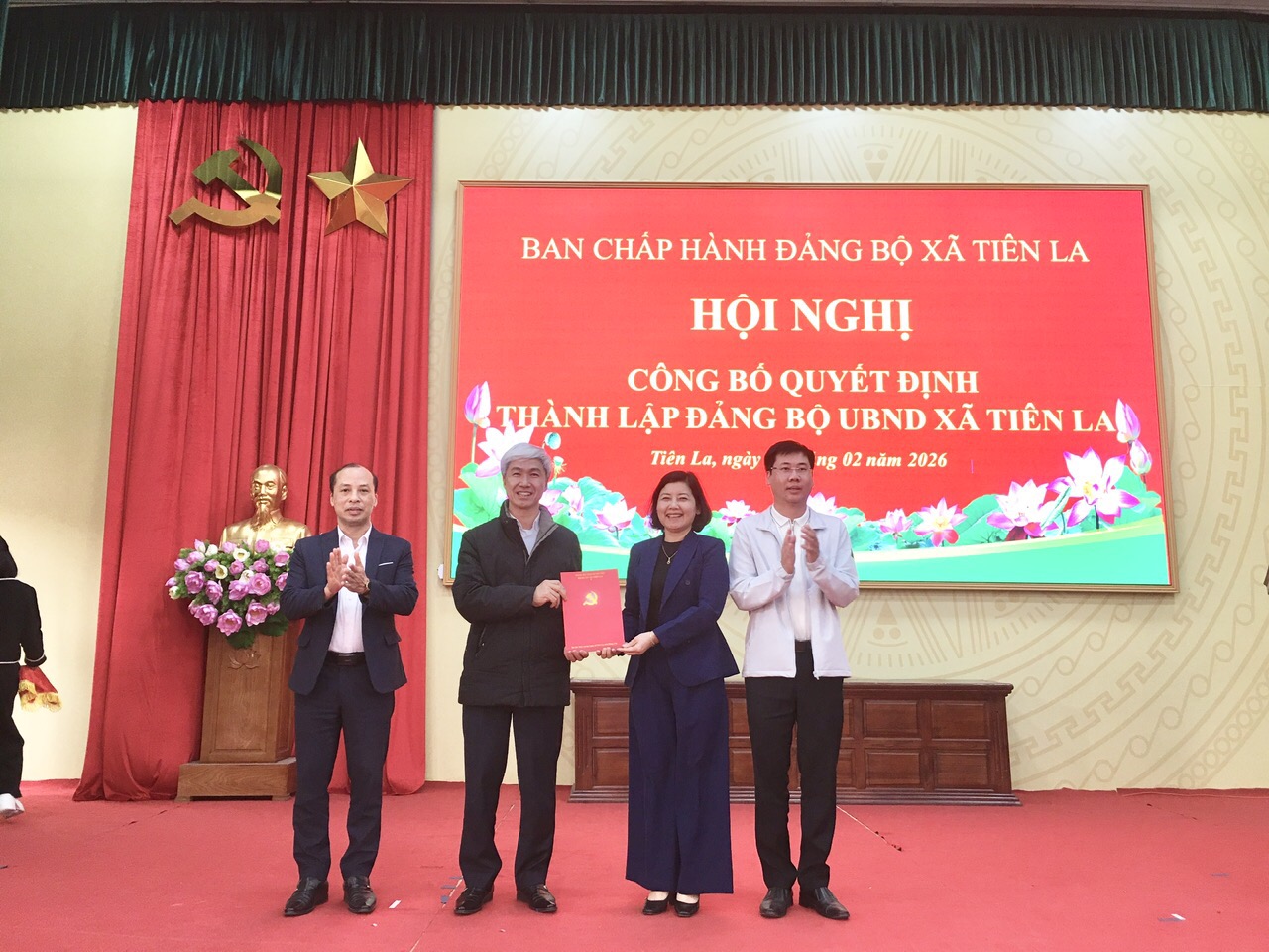 Hội nghị công bố Quyết định thành lập Đảng bộ UBND xã Tiên La