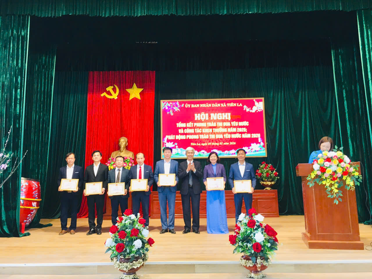 Xã Tiên La tổ chức hội nghị tổng kết phong trào thi đua yêu nước năm 2025, phát động phong trào thi đua năm 2026