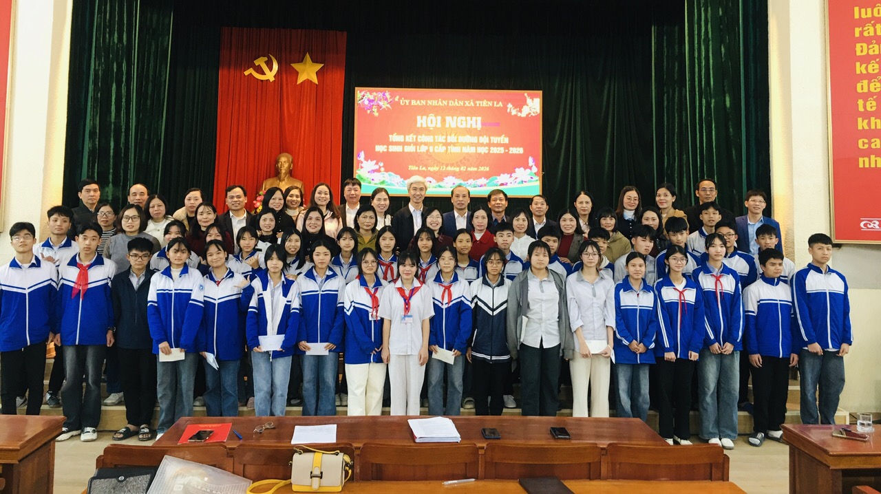 Xã Tiên La tổ chức Hội nghị tổng kết công tác bồi dưỡng học sinh giỏi lớp 9 cấp tỉnh năm học 2025-2026