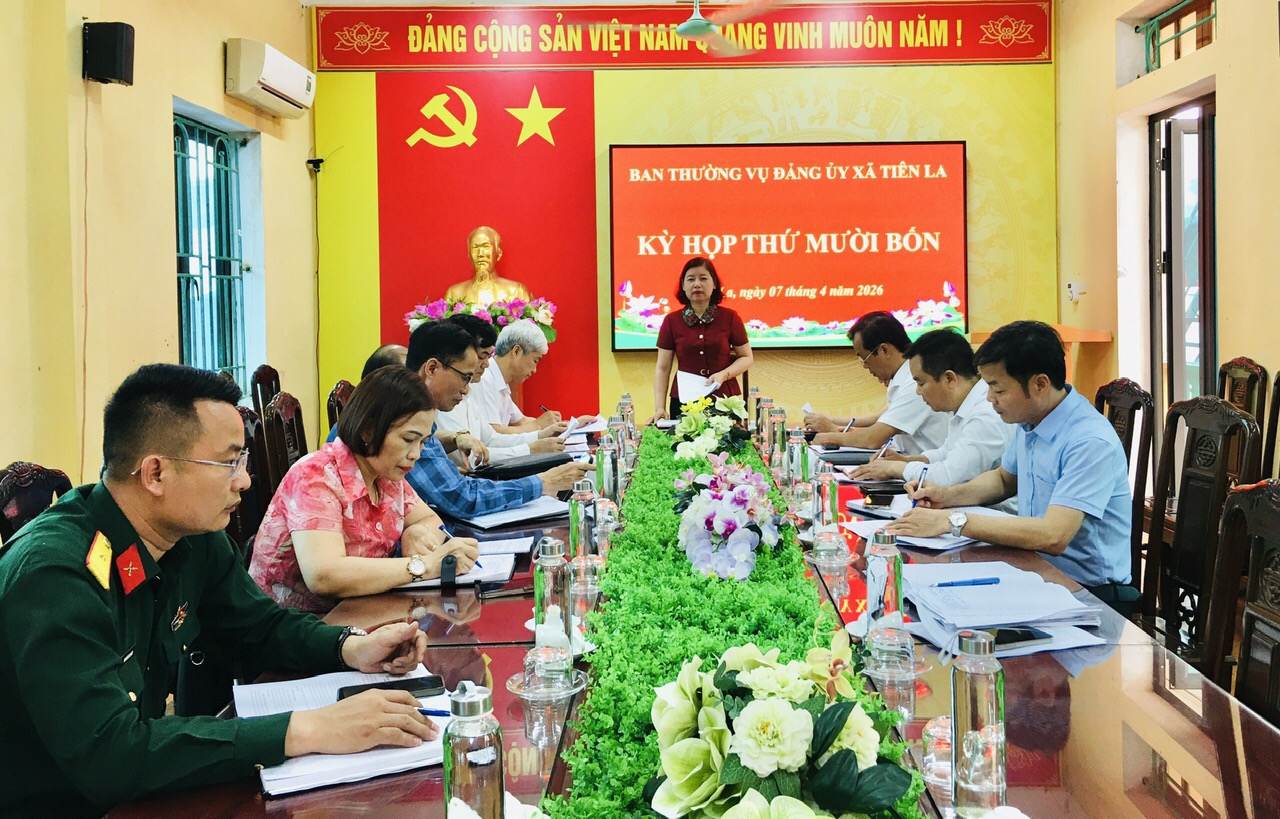 BTV Đảng ủy xã Tiên La họp kỳ thứ Mười bốn