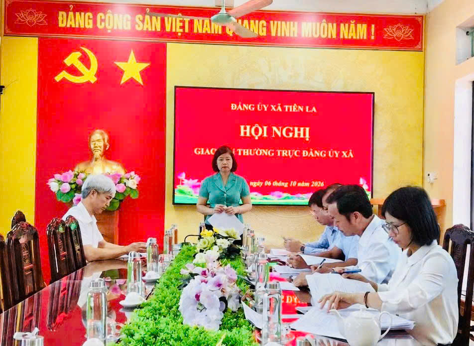 THƯỜNG TRỰC ĐẢNG ỦY XÃ TIÊN LA TỔ CHỨC HỘI NGHỊ GIAO BAN, TRIỂN KHAI MỘT SỐ NHIỆM VỤ TRỌNG TÂM
