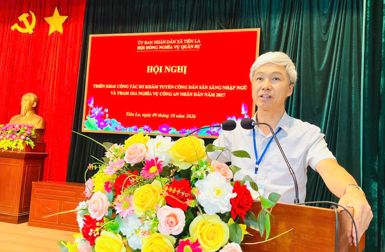 XÃ TIÊN LA TRIỂN KHAI CÔNG TÁC SƠ KHÁM TUYỂN CÔNG DÂN SẴN SÀNG NHẬP NGŨ VÀ THAM GIA NGHĨA VỤ CÔNG AN NHÂN DÂN NĂM 2027